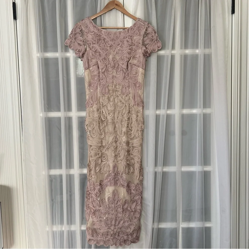 Anthropologie BHLDN JS Collection Soutache Santiago Dress Pink Mauve Sz 4 - Picture 3 of 11